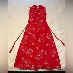 White Stag Red Floral Maxi Dress